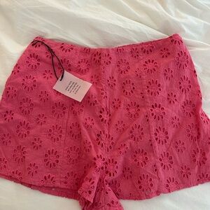 Lovers and Friends Pink Eyelet Shorts